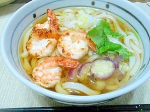 ♪小さい海老の♪天ぷら風うどん